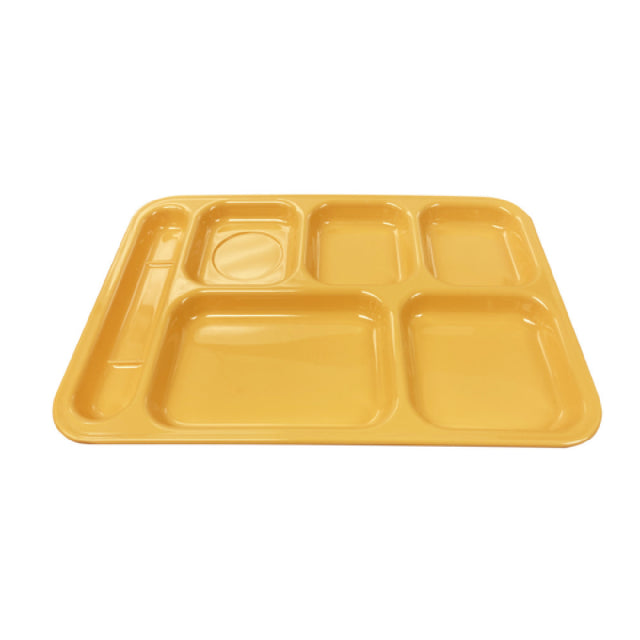 Thunder Group ML801YW Tray 14-1/2"W X 10"D X 1-1/8"H Left Hand (6) Compartment