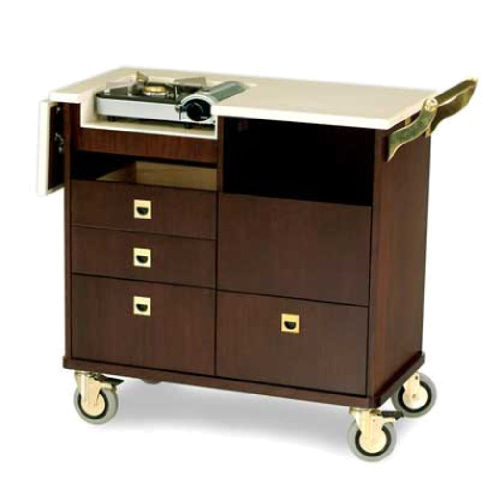 Forbes Industries 5635 Flambe Cart Hardwood Veneer Butane