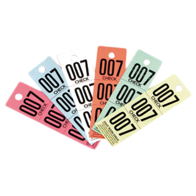 Royal COAT CHECK CH - Coat Check Tag, Paper, Sequentially Numbered With 3 Part Claim Check