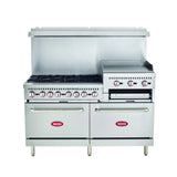 Hubert 180540 - (180540) Kratos® Gas Range, 60"W X 32-3/5"D X 60"H, Natural Gas