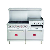 Hubert 180540 - (180540) Kratos® Gas Range, 60"W X 32-3/5"D X 60"H, Natural Gas