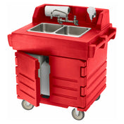 Cambro KSC402158 CamKiosk® Hand Sink Cart With 2 Compartment Sink Polyethylene Construction