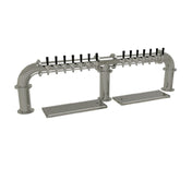 Glastender PB-14-MF Pipe Bridge Draft Dispensing Tower Countertop (14) Stainless Steel Faucets (handles Not Included)