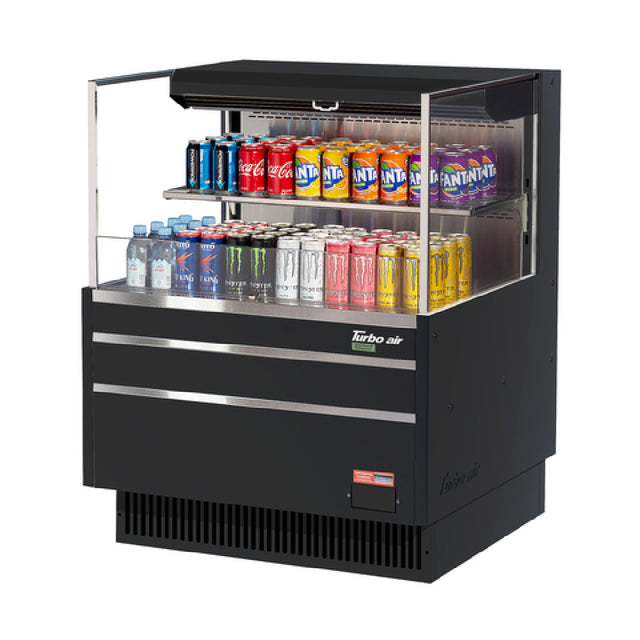 Turbo Air TOM-36L-UF-W(B)-2S-N Horizontal Open Display Merchandiser Low-profile