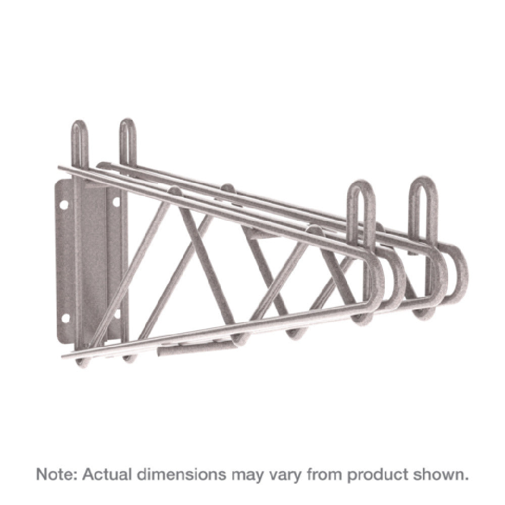 Metro 2WD14K4 Direct Wall Mount Double Bracket For 14"D Shelf Metroseal Gray Finish