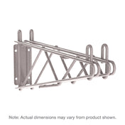 Metro 2WD14K4 Direct Wall Mount Double Bracket For 14"D Shelf Metroseal Gray Finish