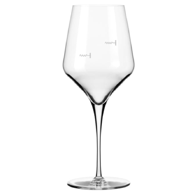 Libbey 9323/U225A Wine Glass 16 Oz Pour Control: Corkscrew Markings At 6 Oz. And 9 Oz.