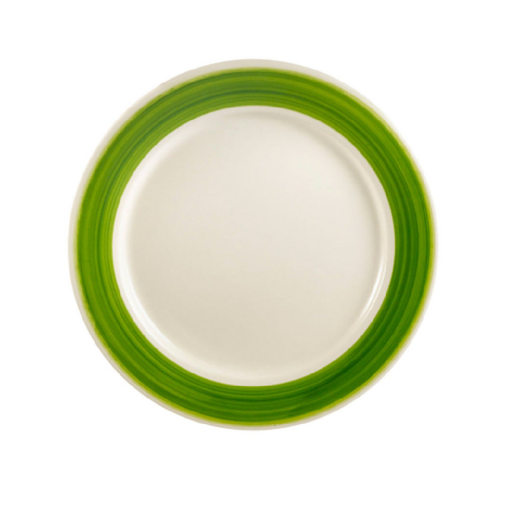 CAC China R-21-G Rainbow Plate 12" Dia. X 1-1/4"H Round
