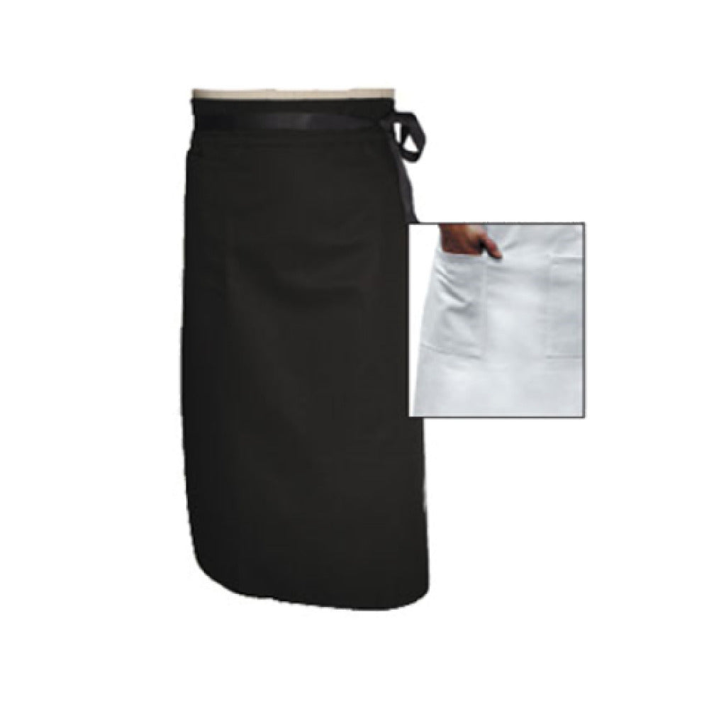 John Ritzenthaler Company A011BK Chef Revival® Chef Bistro Apron 34" X 29" Waist