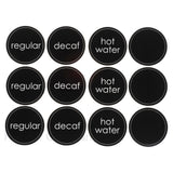 Hubert 11212 - Hot Beverage Cling-It™ Set, 12-piece, 2-1/2" Dia.