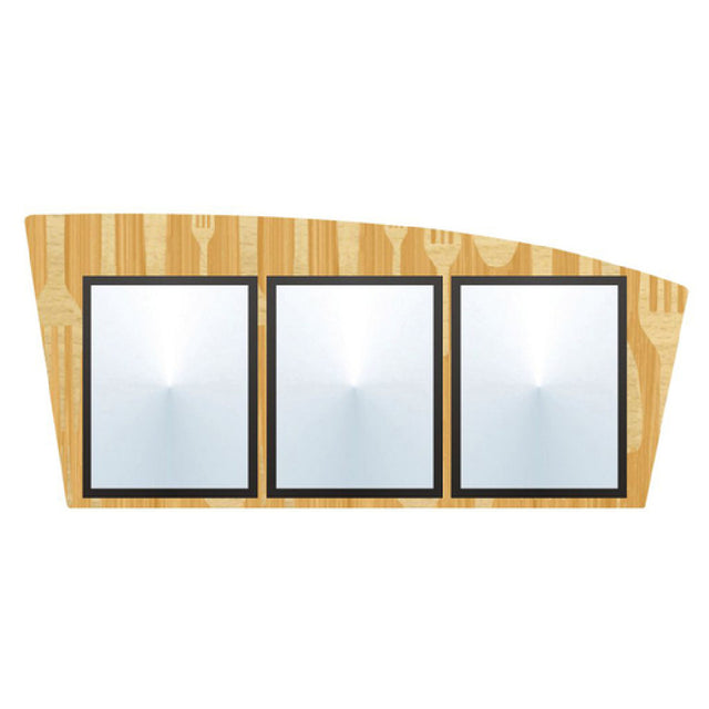 Hubert 79432 - Menu Board, 3-pocket, Wall-mount