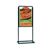 Aarco BPH1BK Boaster Poster Holder 22-1/4"W X 63"H Freestanding