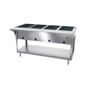 NBR Equipment HT-4SW-240 Hot Food Table Electric (4) 12" X 20" Seal Wells With Individual Drain Valves Individual Infinite Controls With Indicator Lights