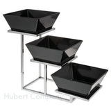 Hubert 30242 - Cerve Collection Bowl Stand, 3-tier, 8"L X 20-1/2"W X 14"H