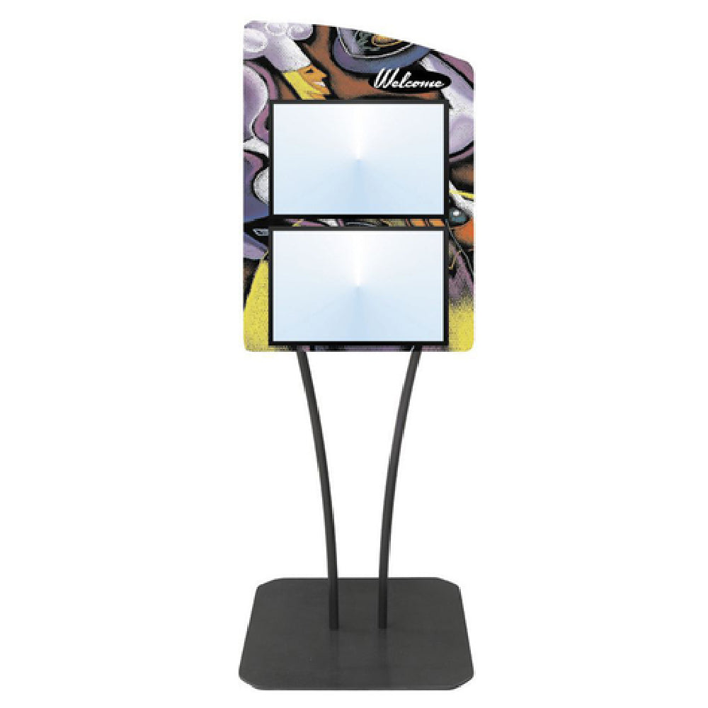 Hubert 76765 - Menu Board, 2-pocket, Floor Stand