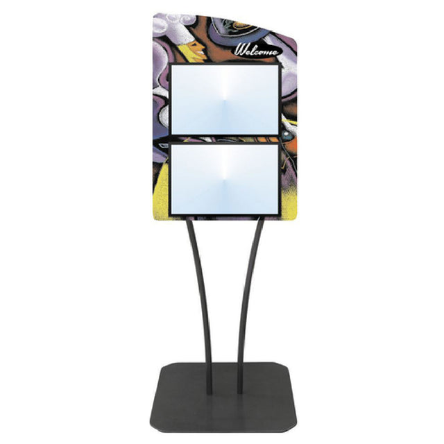 Hubert 76765 - Menu Board, 2-pocket, Floor Stand