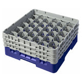Cambro 30S638186 Camrack® Glass Rack With (3) Soft Gray Extenders Full Size