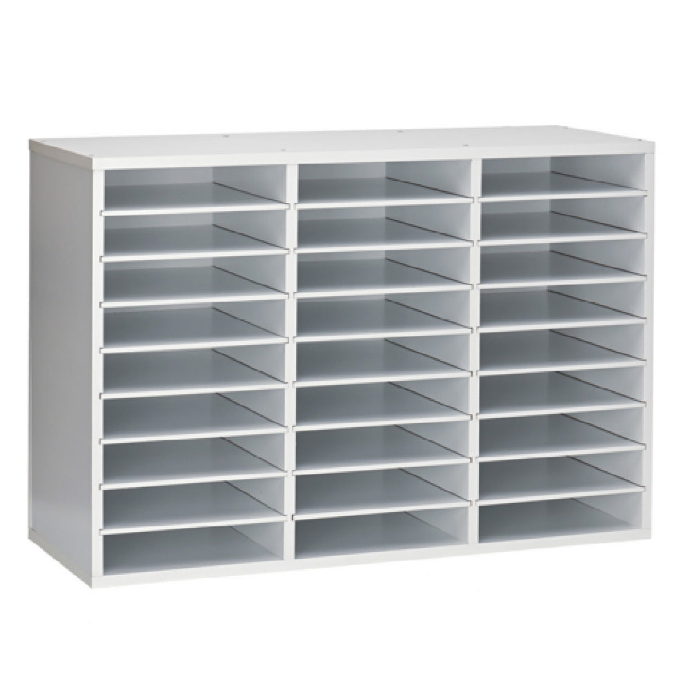Alpine Industries ADIOF201-01-WHI Literature File Organizer 27 Compartment Cardboard
