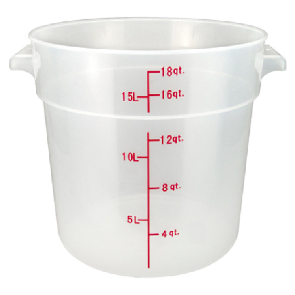 Winco PTRC-18 Storage Container 18 Qt. 12.25" X 14.13" X 12"H