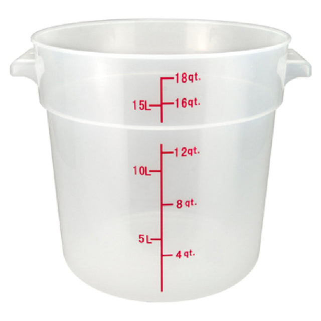 Winco PTRC-18 Storage Container 18 Qt. 12.25" X 14.13" X 12"H