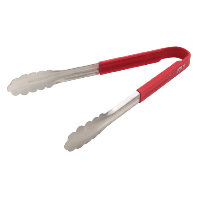 Winco UTSH-12R Utility Tongs 12" Red Silicone Handle
