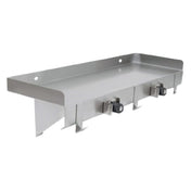 BK Resources MSS-824 - Utility Shelf, 24"W X 8"D, With Mop Hanger & Hooks