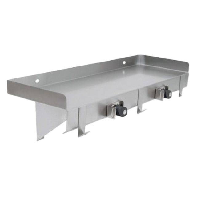 BK Resources MSS-824 - Utility Shelf, 24"W X 8"D, With Mop Hanger & Hooks