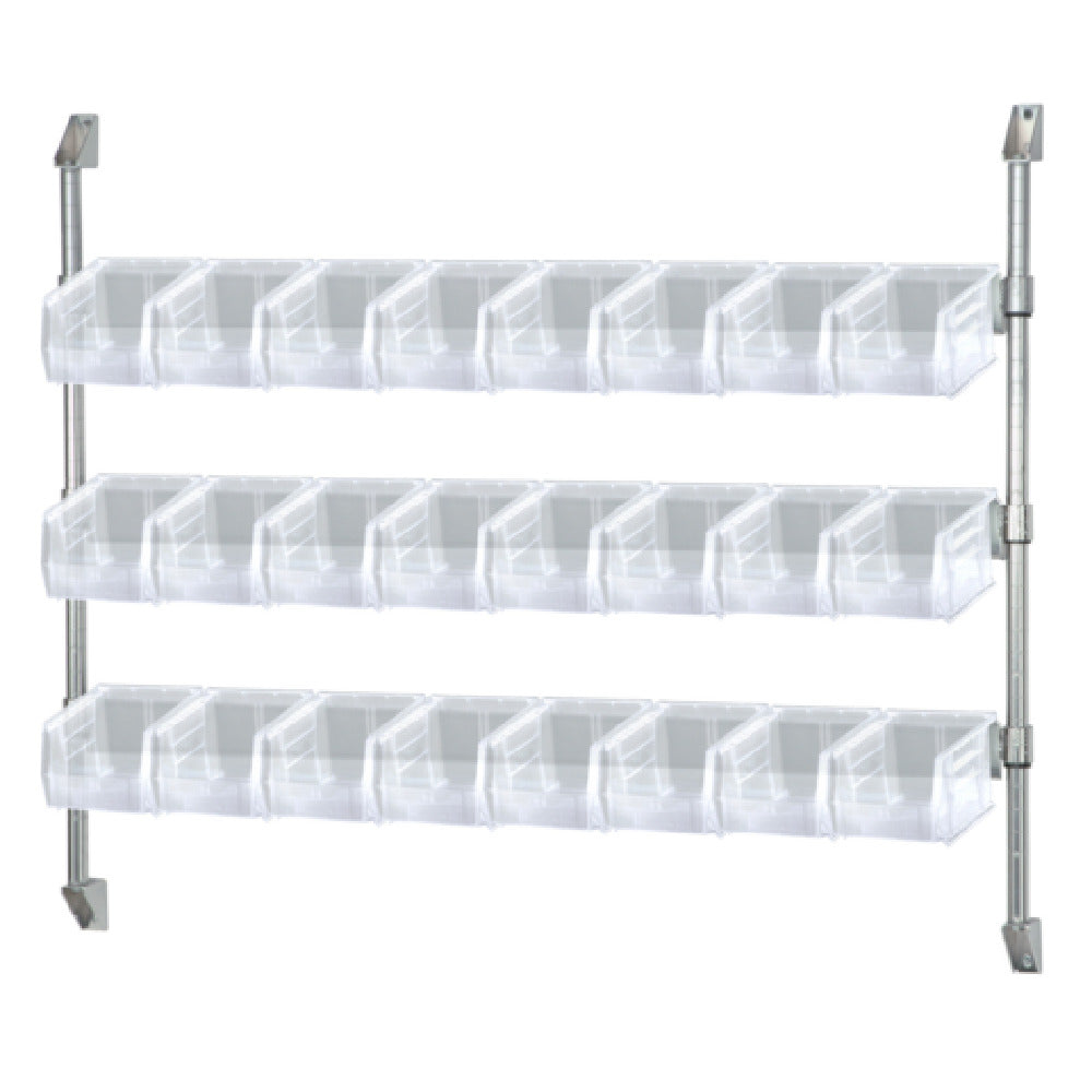 Quantum CAN-34-48BH-230CL Cantilever Bin Holder Post Wall Mount 48"W X 10-7/8"D X 34"H