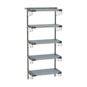 Metro SW-1836S4-85-5TIER - SmartWall Life Tall Wall Shelving Kit, Five-shelf, Type 304 Stainless Steel Components: Wall Tracks