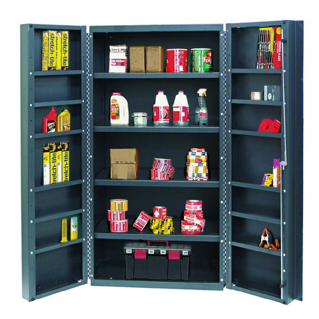 Quantum QSC-36-4IS-12DS Heavy-Duty 36" Cabinet 36"W X 24"D X 72"H 800 Lb. Capacity Per Interior Shelf And 60 Lb. Capacity Per Door Shelf