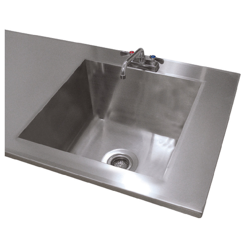 Advance Tabco TA-11P Sink Welded Into Table Top 20"W X 24"D X 14" Deep Bowl Includes Faucet