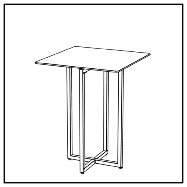BauscherHepp VE-24011 Venta® Foldable Table Base Made In Steel With Powder-coating