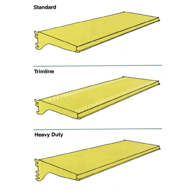 Kent Unlimited KTMD17 3' OR 4'_IVORY - Upper Shelf, 36"W X 17"D X 2"H, Ivory Or Black