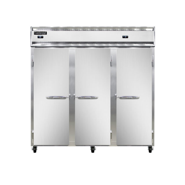 Continental Refrigerator 3RFFN Refrigerator/Freezer Reach-in Three-section