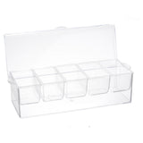 TableCraft Products 10007 - Bar Condiment Holder, 16-1/8" X 6-1/4" X 5", (5) 1.2pt Inserts