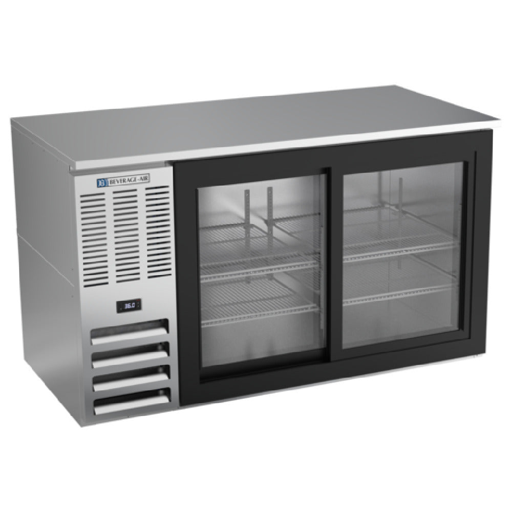Beverage Air BB58HC-1-GS-S - Refrigerated Back Bar Storage Cabinet, Two-section, 59"W