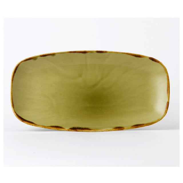 Arc Cardinal HG298 Dudson Harvest Green Oblong Tray (L:11.75'' X W:6.0'') Vitrified Ceramic