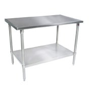 John Boos ST6-30108GSK Work Table 108"W X 30"D 16/300 Stainless Steel Flat Top