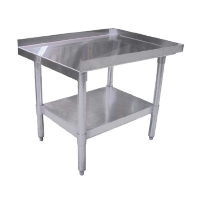Omcan 22060 (22060) Equipment Stand 48"W X 30"D X 24"H 18/403 Stainless Steel Top With Upturn On Sides & Rear