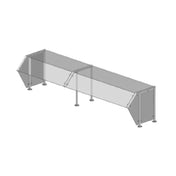 Premier Metal & Glass TM2R 1Guard™ Fixed Self-Service Sneeze Guard Single Sided Guard With Top Shelf