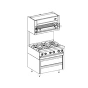 Jade Range JRLH-02R-B-36 Bistro™ Fire & Ice™ Refrigerated Base 36" Designed For Remote Refrigeration (not Included)