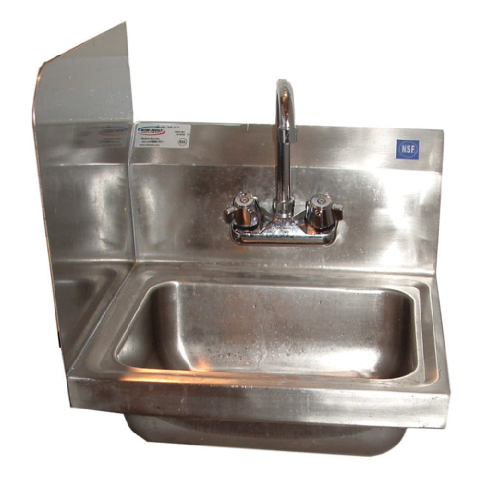 Winholt WS-HS-1410-5-F-LSS Hand Sink Wall Mount Left Welded Sidesplash