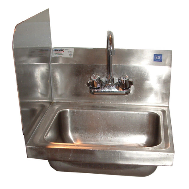Winholt WS-HS-1410-5-F-LSS Hand Sink Wall Mount Left Welded Sidesplash