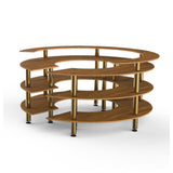 Steelite MGCMSA05BBXF - Round Station With Shelves, 81.5" X 81.5" X 41.0", Modular