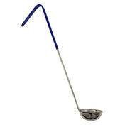 Omcan 80766 8 Oz One-Piece Stainless Steel Ladle With Blue Handle