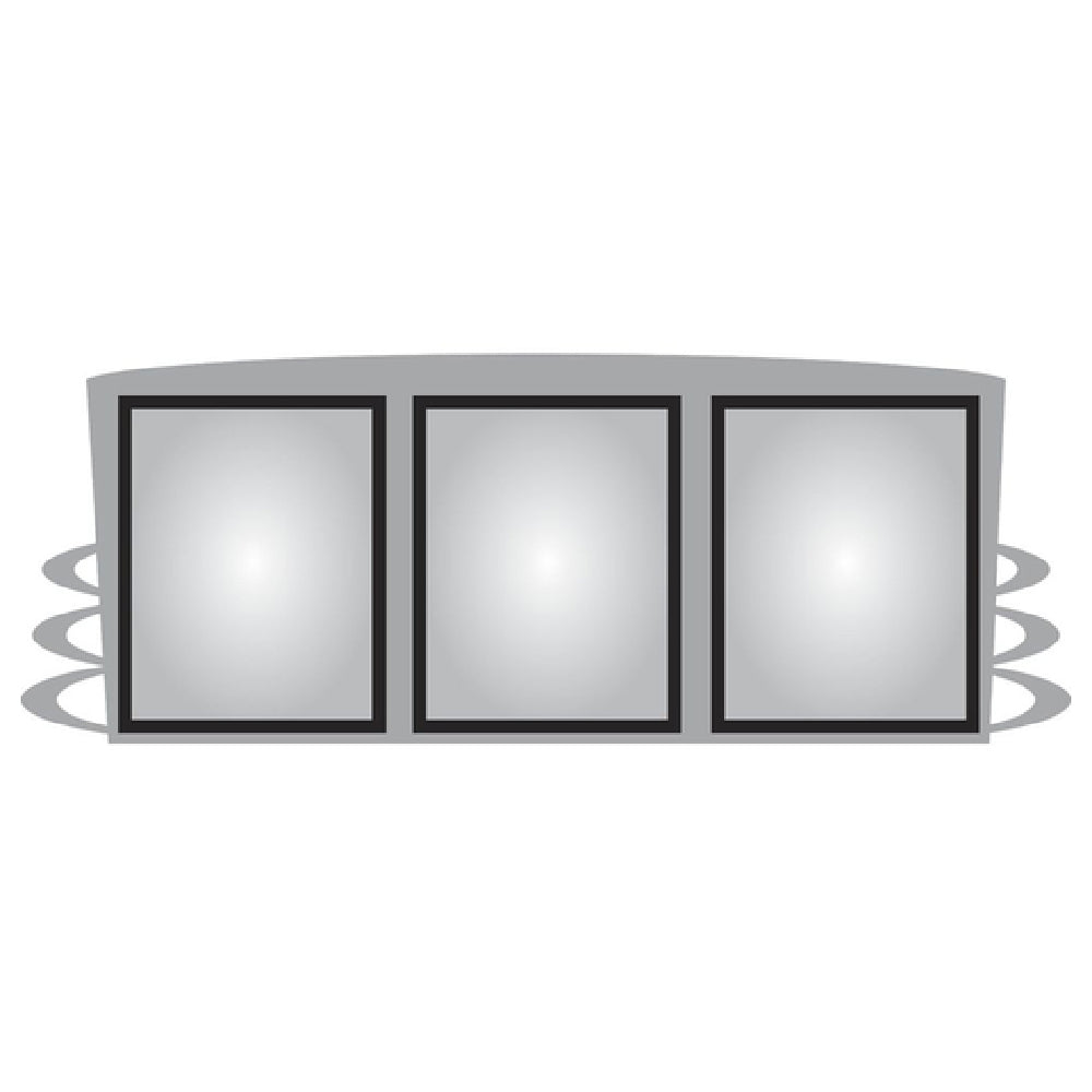 Hubert 56871 - Menu Board, 3-pocket, Wall-mount