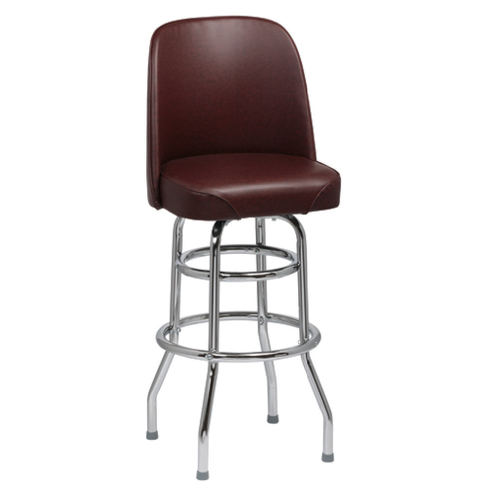 Royal ROY 7722 BRN - Bucket Bar Stool, High Back, Heavy Foam Padded Waterfall Seat