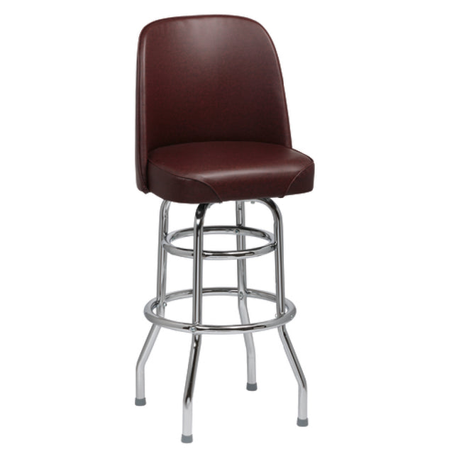 Royal ROY 7722 BRN - Bucket Bar Stool, High Back, Heavy Foam Padded Waterfall Seat