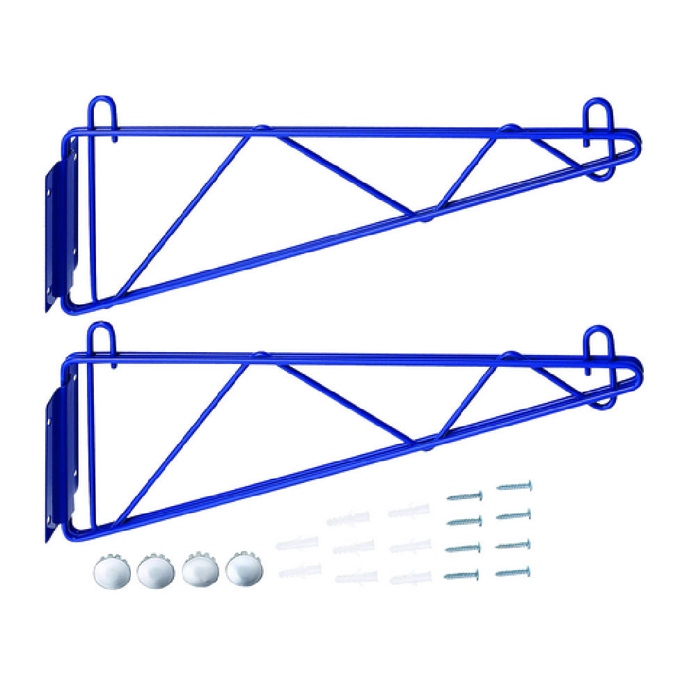 Hubert 30V-117 - CenPro Deep Wall Mounting Brackets For Blue Epoxy Wire Shelving