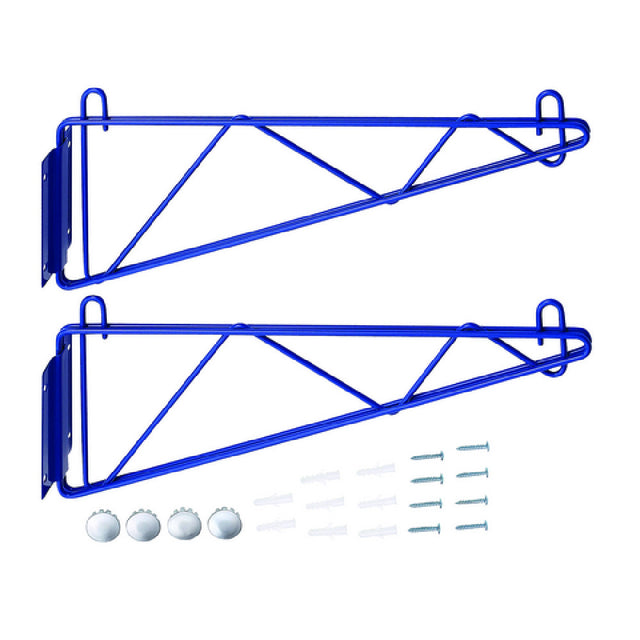 Hubert 30V-117 - CenPro Deep Wall Mounting Brackets For Blue Epoxy Wire Shelving